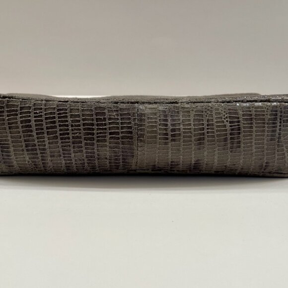 Michael Kors Vintage- Soft Suede Like - Snake / Animal Print Bag- Gray- EC - Picture 10 of 13